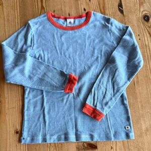 Petit Bateau Blue and white Striped Kids Pajamas